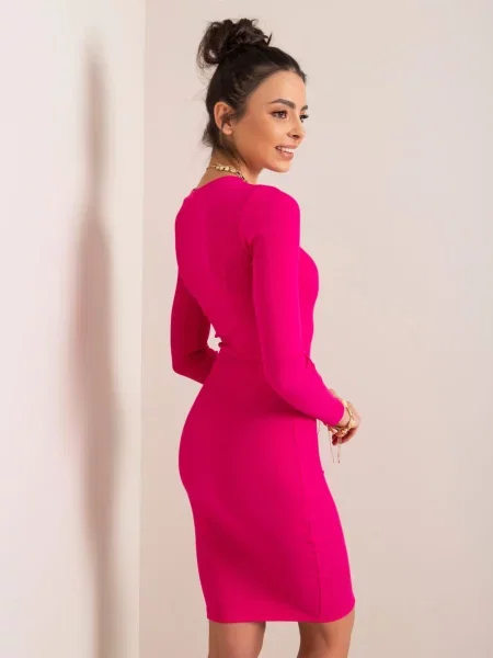 Obleka obleka Fashionhunters fuksija