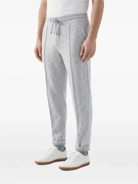 Pantaloni Brunello Cucinelli cu cordon gri
