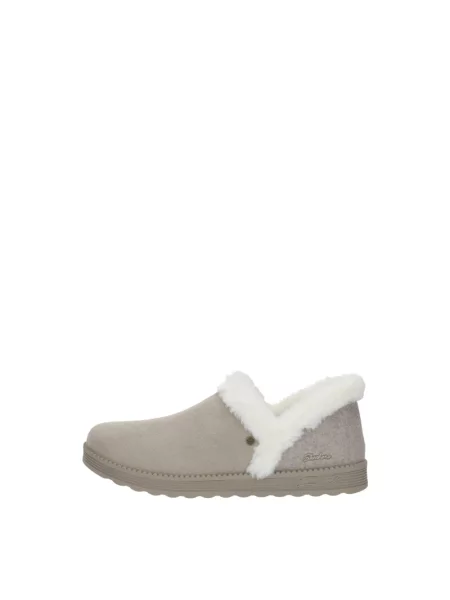 Futro Skechers ze sztucznego futra beżowe