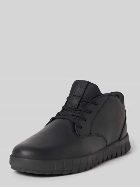 Sneakersy z mieszanki skóry model FLEXTRIDE' Geox czarne