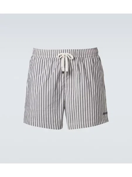 Slip de baie Zegna cu dungi albastru