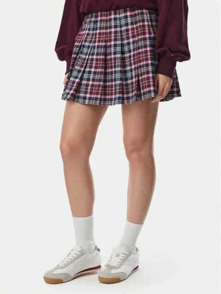 Tommy Jeans Fustă trapez Vișiniu