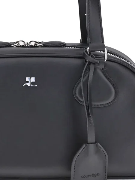 Geanta de piele Courreges din piele negru