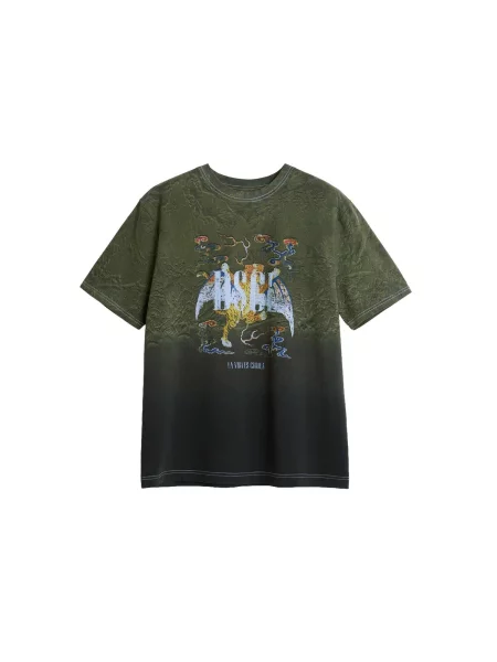 Desigual Tricou deschis / verde / verde închis / portocaliu homar albastru