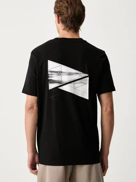 BOSS Green tricou pentru bărbați din cu TS_Network Photo negru
