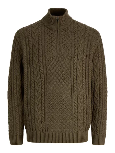 JACK & JONES Pulover JPRBLUCALLUM oliv