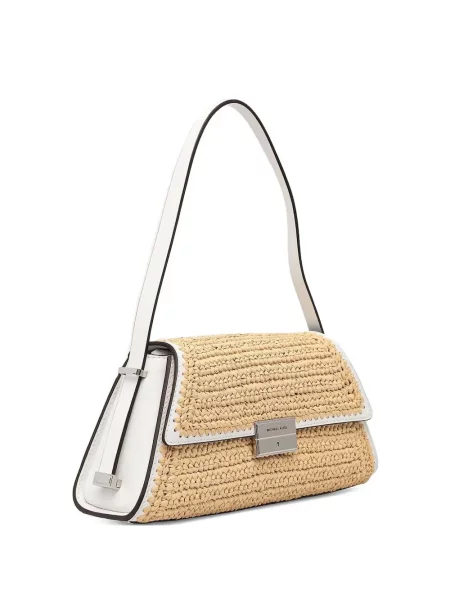 Top Michael Michael Kors din piele cu bretele cu șireturi roz