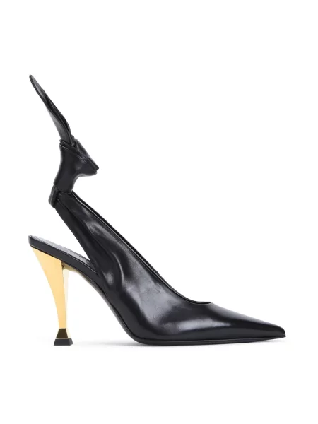 Czółenka Givenchy z otwartą piętą elegancka czarna