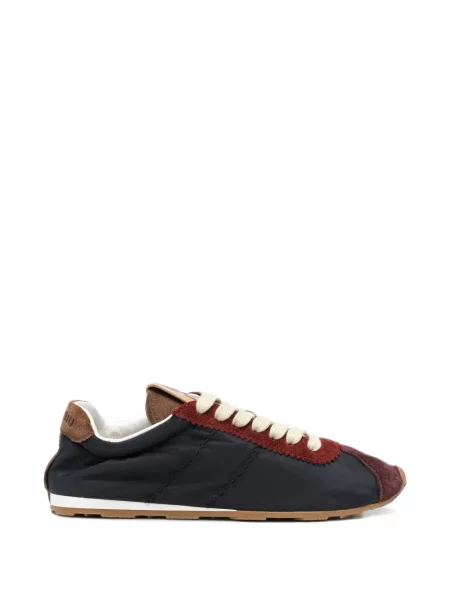 Sneakerși Miu Miu din piele de căprioară albastru