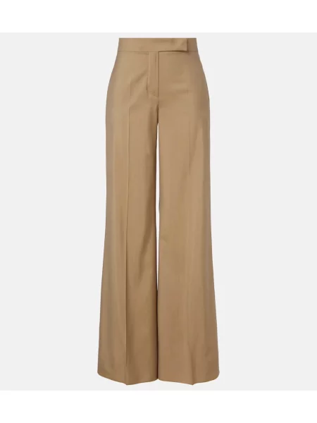 Pantaloni Max Mara de lână bej