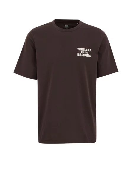 WE Fashion Tricou maro închis / gri deschis alb
