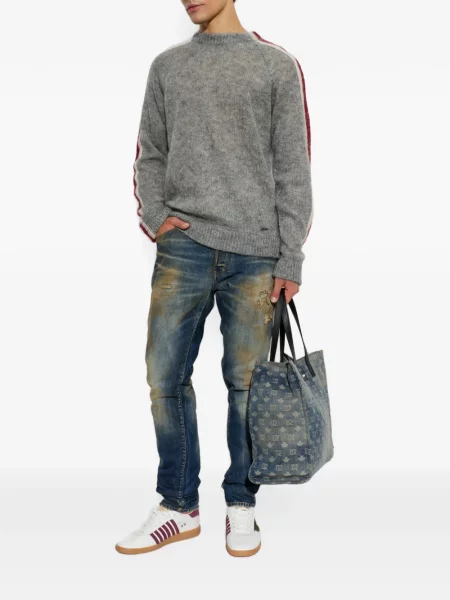 Pulover Dsquared2 cu dungi gri