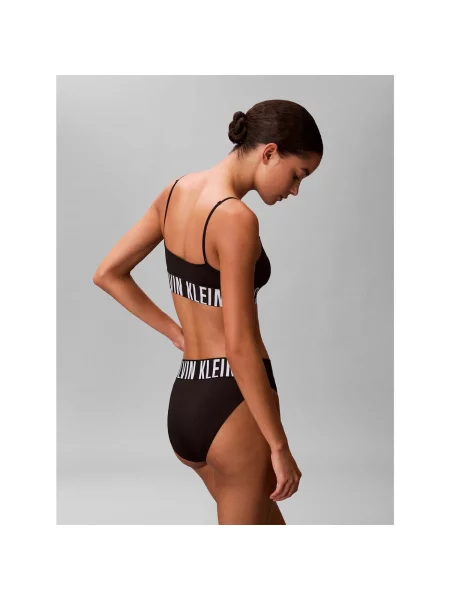 Bikini Calvin Klein Jeans visoki struk crna