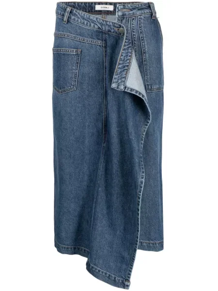 Spódnica jeansowa Goen.j asymetryczna niebieska