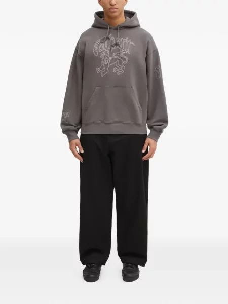 Γραφικός hoodie Carhartt Wip με κουκούλα γκρι
