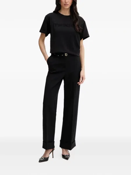 Tricou Twinset cu broderie negru
