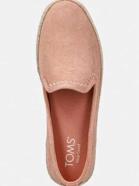 Toms espadrilles női velúr CAROLINA narancsszínű