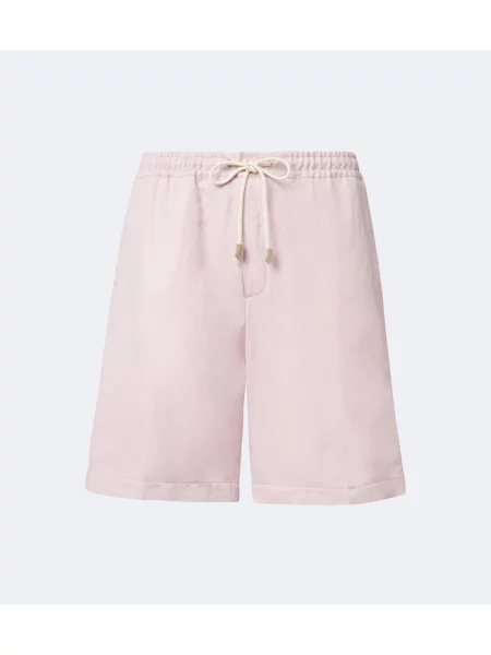 Pantaloni scurți Canali de in roz