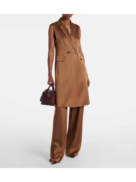Geacă Max Mara din satin maro