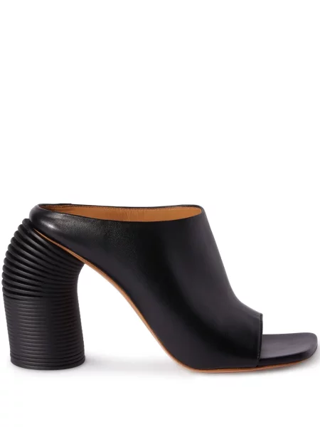 Papuci Off-white din piele alb