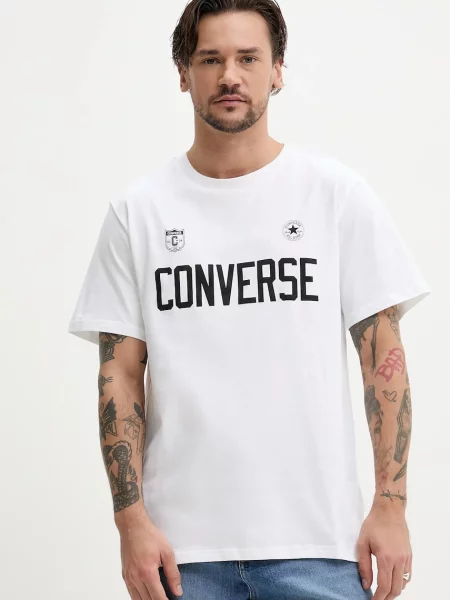 Тениска Converse с принт бяло