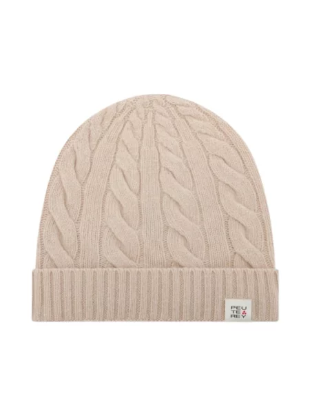 Czapka Peuterey wełniana beżowa