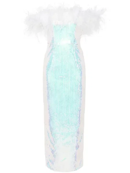 Rochie Nissa cu paiete de costum alb