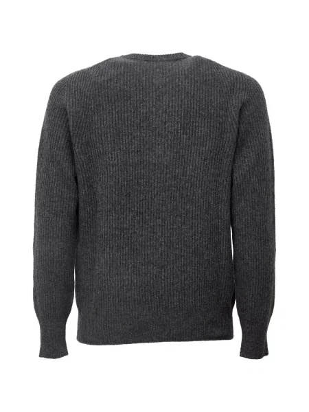 Pulover Amaranto cu guler henley gri