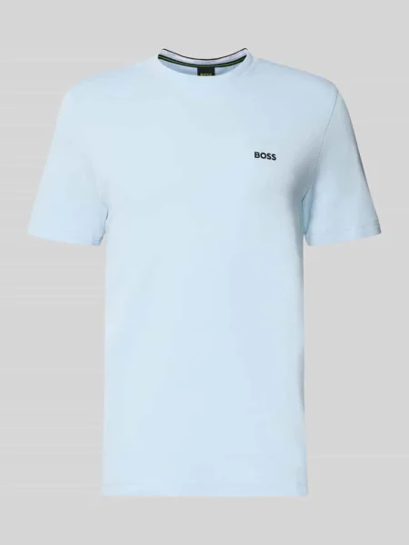 Krój regular fit t-shirt z piki bawełnianej model TS_PIQUE' Boss Green