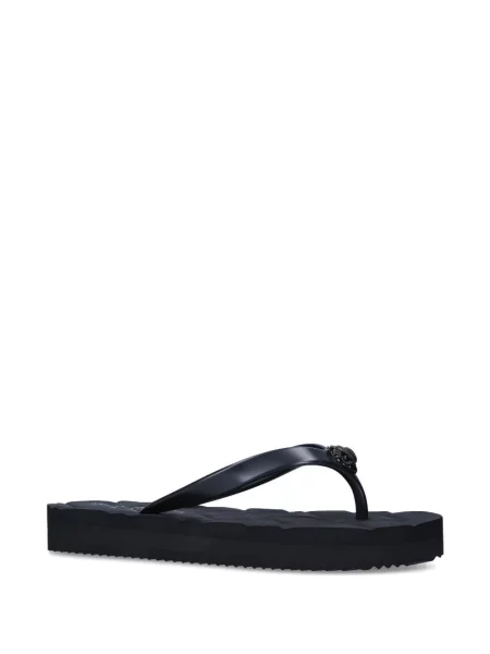 Dygsniuotas šlepetės per pirštą Kurt Geiger London juoda