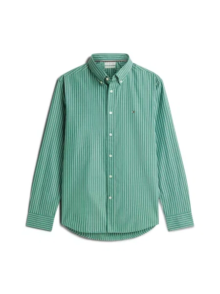 TOMMY HILFIGER Cămașă Flex verde jad alb
