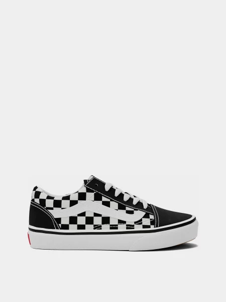 Дитячі Кеди низькі Vans Primary Check Old Skool білий/чорний замша/текстиль білі