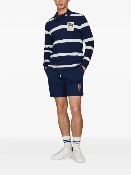 Lung tricou polo Hackett London albastru