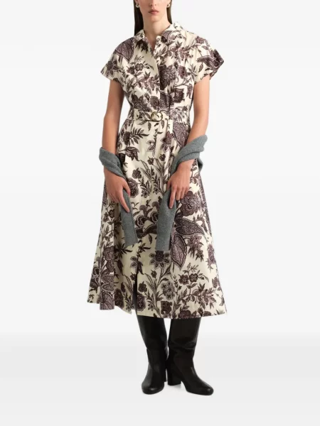 Rochie midi Cara Cara cu model floral cu imagine