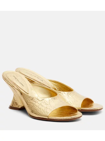 Sandale Dries Van Noten din piele auriu