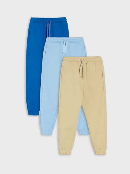 Sinsay Jogger kalhoty s bavlnou 3 pack vícebarevná