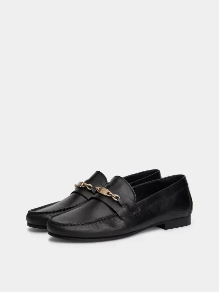 Кожаное ожерелье Tommy Hilfiger черное