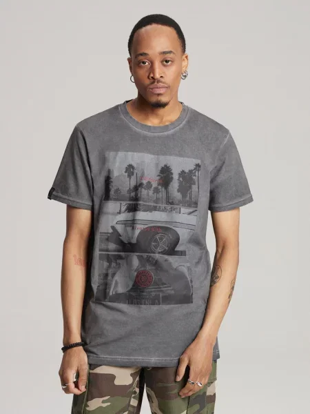 Tricou Diverse cu imagine gri