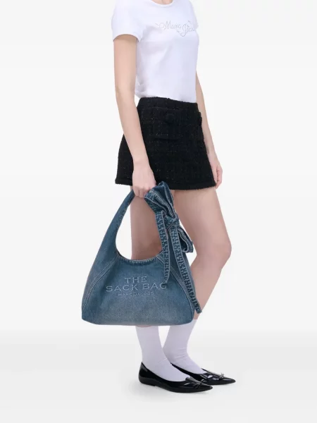 Geantă Marc Jacobs cu funde albastru