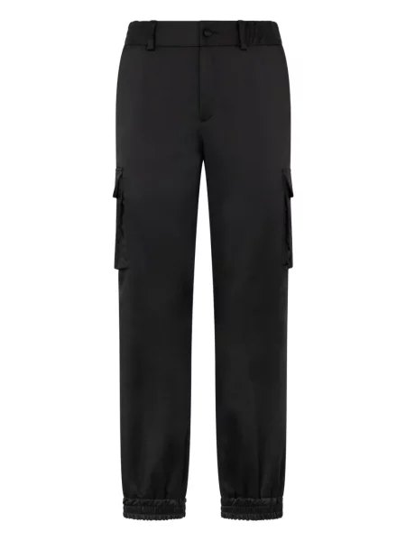Pantaloni Philipp Plein din satin negru