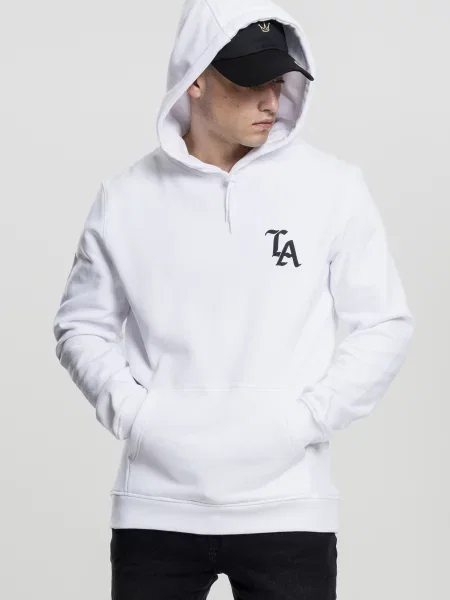 Суичър с качулка Mister Tee бяло