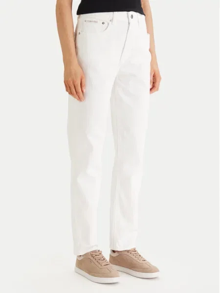 Calvin Klein Jeans Jeans hlače Mom Fit bela