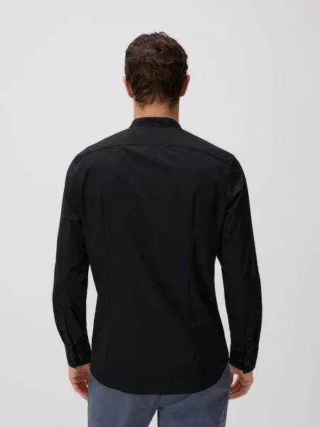 Reserved Сорочка slim fit із коміром-стійкою чорний