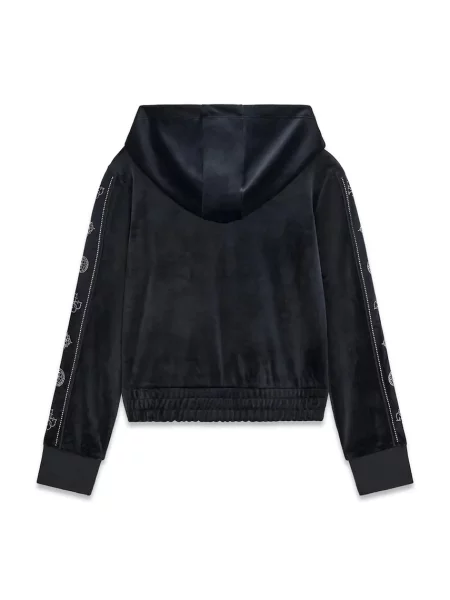 Guess кофта на застібці з капюшоном дитяча велюрова