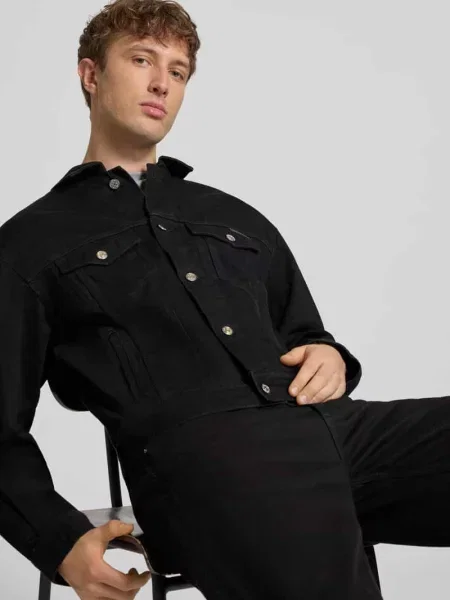 Calvin Klein Jeans kurtka przejściowa jeansowa czarna
