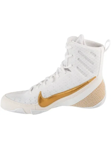 Boxerské topánky Nike Machomai 3 white/metallic gold biela