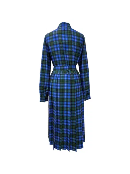 Cu centură rochie Msgm în carouri albastru