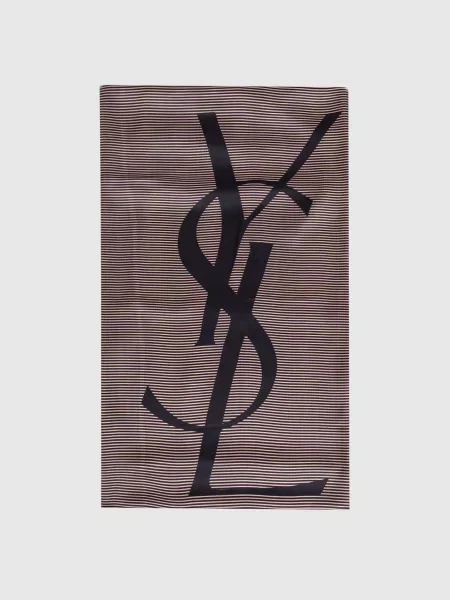 Шелковый платок Saint Laurent синий