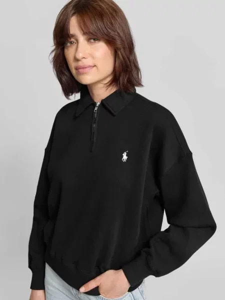 Sweter o kroju regular fit z mieszanki bawełny Polo Ralph Lauren czarny