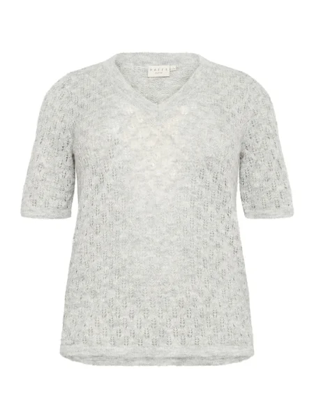 KAFFE CURVE Pulover Loura deschis gri